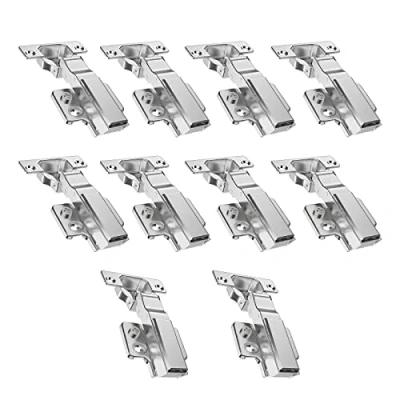 Image de AOLISHENG Charnières pour placards Fermeture douce Complètement Recouvrante, avec Amortisseur Intégré Mécanisme de Automatique Standard Charnière, 5 paire (10 pièces)