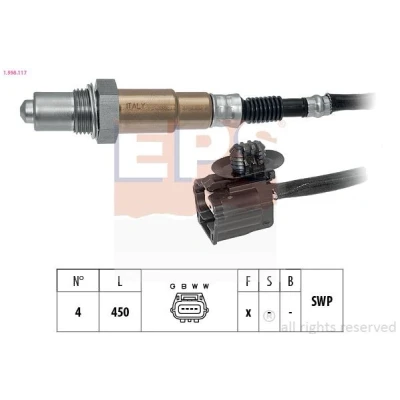 Image de FACET 10.8117 Sonde lambda avec monture Made in Italy OE Equivalent chauffé, planaire, Filetage prégraissé RENAULT: LAGUNA 3