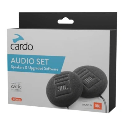 Image de Système audio de 45 mm Cardo pour motos, fonctionne avec la plupart des systèmes communication casque (noir, unité)