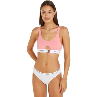Image de Tommy Jeans Keyhole Bralette (Ext Sizes) Autres soutiens gorge Femme, Rose (Tickled Pink), L