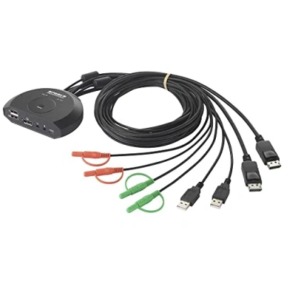 Image de Commutateur KVM Speaka professional SP 10105824 220 Konsole Display Port Tastatur 4096 x 2160 Pixel ()