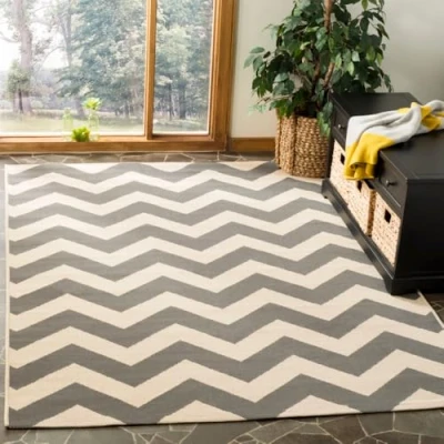Image de Safavieh Grand Tapis de Salon rectangulaire pour Une Utilisation en intérieur, Polypropylène, Gris/Beige, 120 X 180 cm