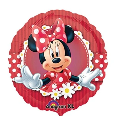 Image de Feuille de ballon Minnie souris rouge blanc