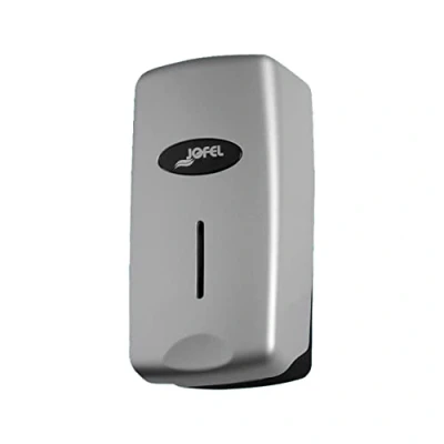 Image de Jofel Distributeur de Savon Mural, Rechargeable avec Liquide, capacité 1L, pour la Salle Bain, boîtier ABS Robuste, Anti Gouttes et Corrosion, AC27350 Valor