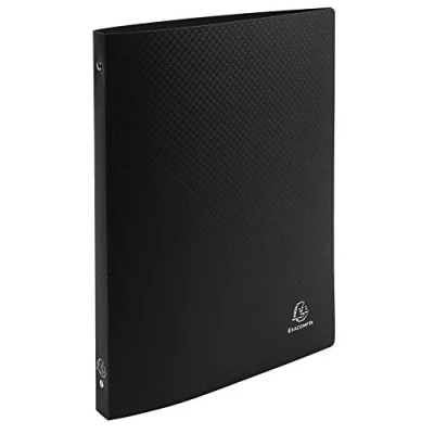 Image de Exacompta réf. 51191SE Lot de 5 classeurs souples OPAK 4 anneaux ronds diamètre 15 mm Dos 20 Dimensions extérieures : 32 x 25 cm Format à classer A4 Coloris noir