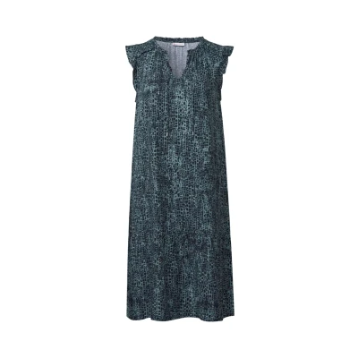 Image de STREET ONE 1408780 Robe Tunique à Motifs, Bleu foncé, 42 Femmes
