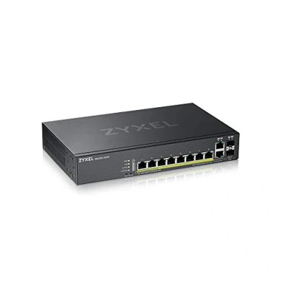 Image de Zyxel GS2220 10HP EU0101F commutateur réseau Géré L2 Gigabit Ethernet (10/100/1000) Connexion Ethernet, supportant l&#039;alimentation via ce port (PoE) Noir