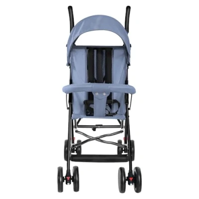 Image de Poussette Bébé Légère et Compacte de 0 Mois à 4 Ans, Capacité Charge Maximale 25 kg, Pliable, Dossier Inclinable, Pliage Automatique en 1 Étape, Canopy D bleu