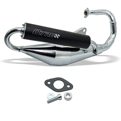 Image de D&#039;échappement q tre Chrome pour avec ABE, Peugeot Buxy, Elyseo, Elystar, Looxor, Speedake, New Viva vity, Vivacity, Speedfight 1, 2, Squab, Splinter, TKR, Trekker, Zenith 50