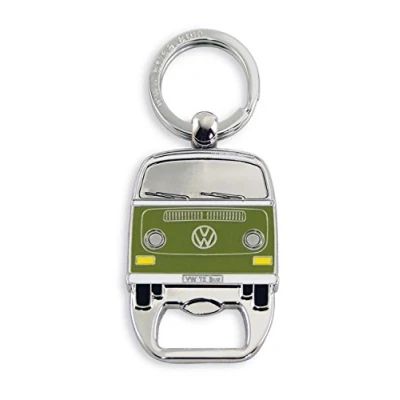Image de BRISA VW Collection Porteclés avec ouvrebouteille de bière Accessoire trousseau anneau (VW T2 Bus/Vert)