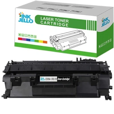 Image de InkJello Compatible Toner Cartouche Remplacement pour HP Laserjet P2030 P2035 P2035n P2055 P2055d P2055dn P2055x, Canon i SENSYS LBP 251dw 252dw 253x 6300dn 6310dn 6650dn 6670dn 6680x CE505A (Noir)