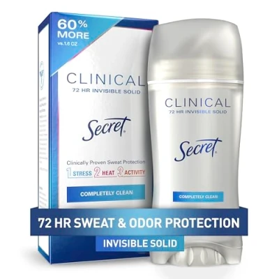 Image de Secret Clinical Strength Déodorant et anti transpirant pour femme, invisible solide, totalement propre, 6oz