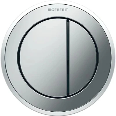 Image de Geberit 116,055.KH.1 Poussoir pneumatique à distance 10 fixé pour double chasse chrome brillant/Chrome Mat/Chrome Brillant