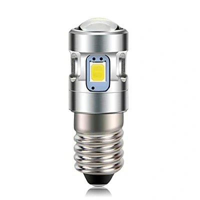 Image de Ruiandsion Ampoules LED E10 6 V Blanc 2835 4SMD Puces avec projecteur pour vélo 4 cellules C &amp; D Mini Phare Lampe de poche travail