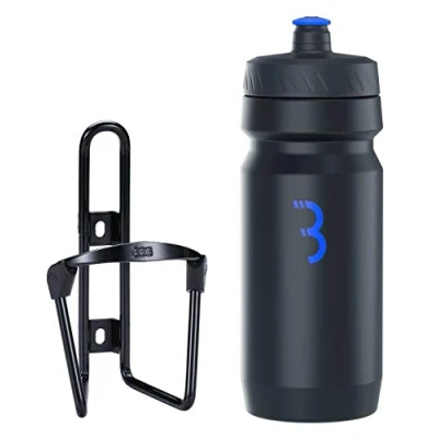 Image de BBB Cycling bouteille d&#039;eau et support combinaison universelle porte de vélo pour route VTT léger en aluminium FuelTank CompTank BBC 03C Noir/Noir/Bleu