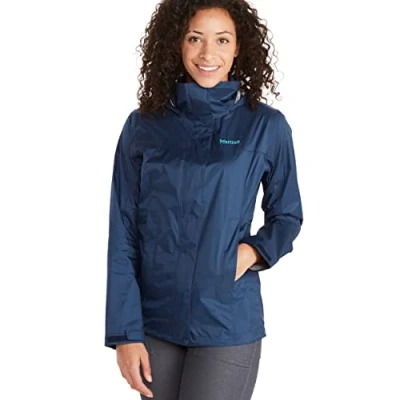 Image de Marmot Wm&#039;s Precip Eco Jacket Veste de pluie Hardshell, imperméable ultra léger, coupe vent, à l&#039;eau, Respirante Femme Arctic Navy FR: XL (Taille Fabricant: XL)