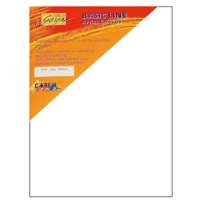 Image de KREUL 63040 Solo Goya Stretched Canvas Basic Line, châssis env. 30 x 40 cm, avec Toile en Coton 4 Fois apprêtée, pour Huile, Peinture Acrylique et Gouache, 641425, White