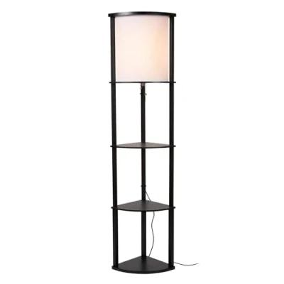Image de Lucide Lampe sur pied Menno, noir, coton, 162,3 cm, E27