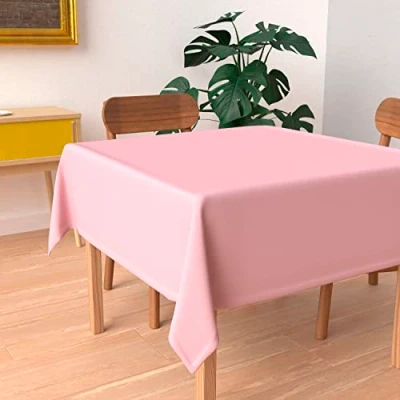 Image de Soleil d&#039;ocre 814235 Alix Nappe Anti tâches carrée Polyester Rose 180 x cm