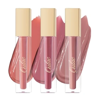 Image de Oulac Lot de 3 rouges à lèvres liquides mats, longue durée, avec rendu couleur intense, applicateur précis, finition mate, Vegan Clean Beauty Liquid Matte 4,5 ml x (M11 + M12 M24)