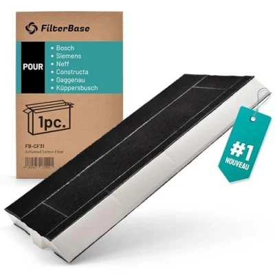 Image de Filtre à charbon actif FilterBase® pour Bosch 434229 DHZ4505 DHZ4506 Siemens LZ45501 LZ45500 Neff Z5144X1 Z5144X5 Constructa CZ5144X5 Balay 00434229 3BT769X Gaggenau KF280001 KF280002.