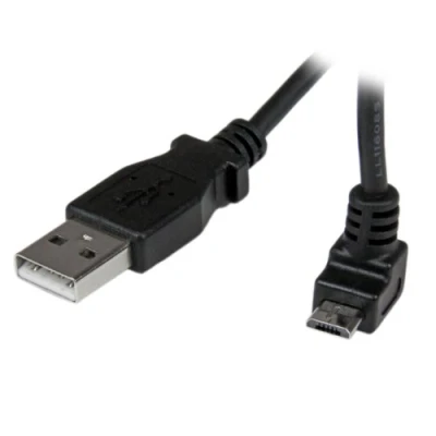 Image de StarTech.com Câble Micro USB 2 m A vers B coudé 90 le haut (USBAUB2MU)