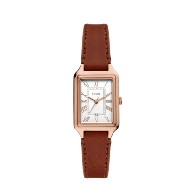 Image de Fossil Raquel Montre pour Femmes, Mouvement à Quartz, Bracelet en Acier Inoxydable ou Cuir
