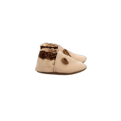 Image de Robeez Chaussons LEO Miror pour enfants, Taille: 19/20, Camel Cuir