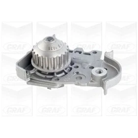 Image de GRAF PA1035 Pompe à eau 20 avec joint d&#039;étanchéite mécanique Tôle d&#039;acier 52,48 pour transmission par courroie de distribution RENAULT: CLIO 2