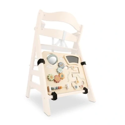 Image de hauck Tableau Activités Bebe pour Chaise Haute Bébé Alpha+, Beta+ et Arketa, Jouet Sensoriel à Partir de 10 Mois, Jouer Apprendre, en Bois Certifié FSC®, Fixation Rapide par Scratch