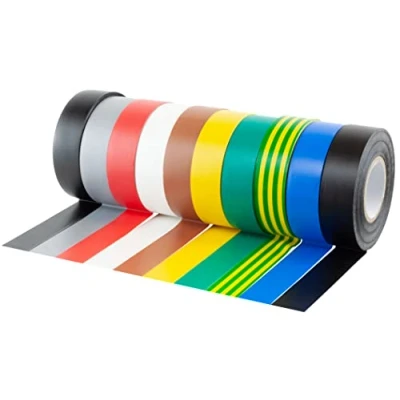 Image de Gocableties Ensemble coloré de ruban adhésif isolant électrique 19 mm x 20 m résistant, autocollant protèger, regrouper, réparer des câbles 10 Rouleaux