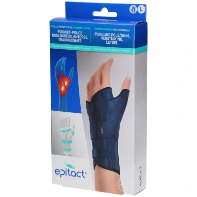 Image de Epitact Attelle Poignet Pouce d&#039;Immobilisation Droit Large 1 pièce