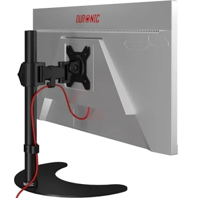 Image de Support écran PC pour bureau sur socle Duronic DM25D1 Hauteur ajustable Rotatif / Inclinable