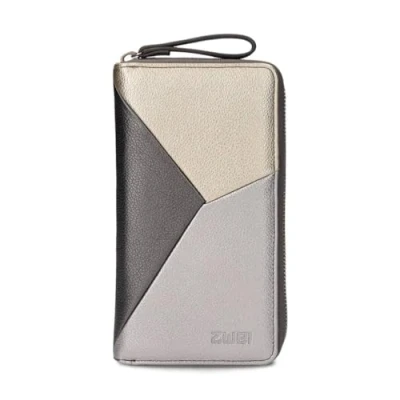 Image de Zwei JANA J2 Wallet Portefeuille pour femme 20 x 11 cm en cuir synthétique de qualité supérieure au design tricolore avec 12 emplacements cartes, compartiment à monnaie, carte