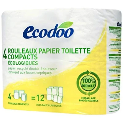 Image de Papel higienico compacto 100% reciclado 4uds Ecodoo