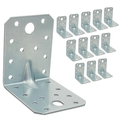 Image de OMIDEAS 12 x Equerre d&#039;assemblage renforcée (70 70 55 1.5) de Fixation Angle Droit Support en forme L, Équerre 90 Degrés Acier, Coin