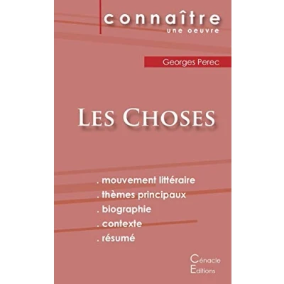 Image de Fiche de lecture Les Choses Georges Perec (Analyse littéraire référence et résumé complet) Livre d’occasion Correct