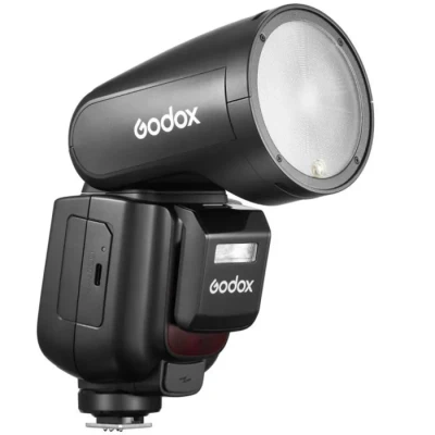 Image de Flash Godox V1PRO rond avec batterie pour Nikon Noir