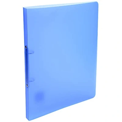 Image de Exacompta Réf. 54152E Lot de 5 classeurs souples PP translucide Chromaline 2 anneaux ronds diamètre 15 mm Dos 20 Dimensions extérieures : 32x25 cm Format à classer A4 Coloris bleu
