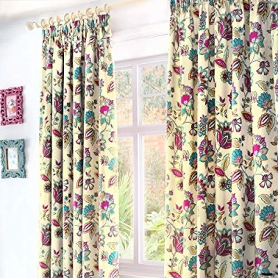 Image de Dreams &#039;n&#039; Drapes Marinelli Linge de lit/Chambre à Coucher, Bleu Sarcelle, 66x72 Curtains