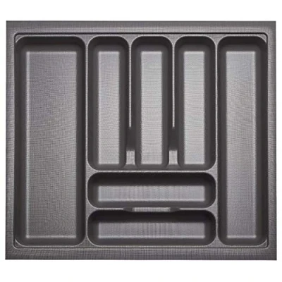 Image de Orga Box I Range couverts 519 x 473 gris orion avec structure perlée et revêtement antidérapant pour Tandembox Antaro/Intivo ModernBox dans armoire de 60 cm