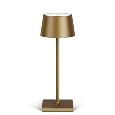 Image de Stilosa Lampe de Table Sans Fil Bureau Led Rechargeable à poser tactile Connecteur USB C Lampes Rechargeables Design Intérieures et Extérieur Or Bruni