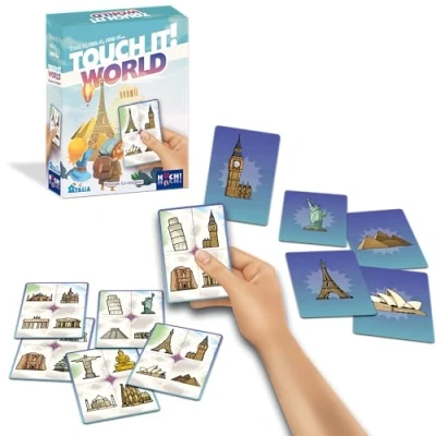 Image de HUCH! &amp; Atalia Touch it Monument Jeu De Cartes Familial 2 à 6 Joueurs À partir Ans 10 15 Minutes Touchez la Victoire du Doigt !