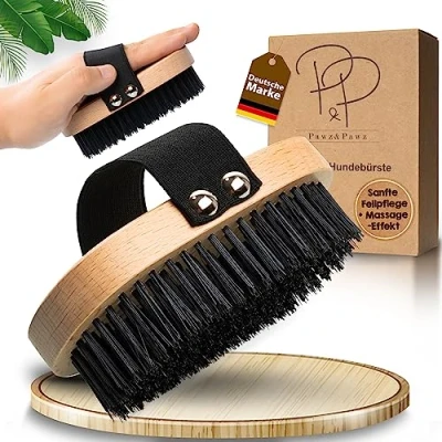 Image de Pawz&amp;Pawz Brosse pour chien à poils courts de qualité supérieure le toilettage et nettoyage doux du pelage Étrille &amp; chat avec effet massage les amis