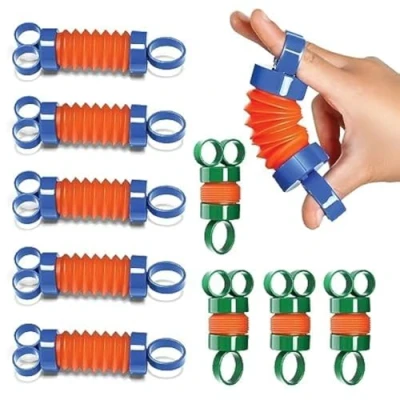 Image de Finger Poppers Fidget Toy Jouet pour Enfants Tubes Exercices des Mains Pop Mini Toys Jeu Sensoriel Filles et Garçons Renforce Les Doigts Maintient l&#039;Occupation Lot de 10