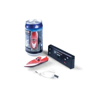 Image de Revell Control I Mini bateau radiocommandé rouge Télécommande 2,4 GHz Emballage boîte Anti chasseur Avec batterie et chargeur Longueur 7,5 cm Idée cadeau à partir de 8 ans