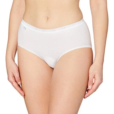 Image de Sloggi SLIP MIDI, Basic 4ER PACK, Einfarbig Slip, Femme, Taille: 42, Weiß