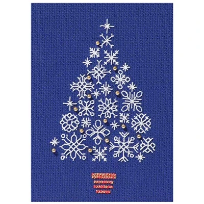 Image de Bothy Threads DWCDX54 Kit de broderie au point croix Motif arbre neige 9 x 13,3 cm