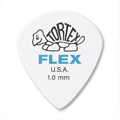 Image de Jim Dunlop 468r1.0 Tortex Flex Jazz III médiator de guitare, 1,0 mm, blanc lot 72