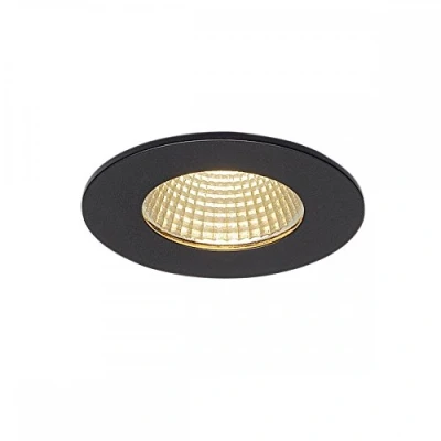 Image de SLV PATTA I encastré plafond, rond , noir, 12W, 3000K, 38 alim incluse